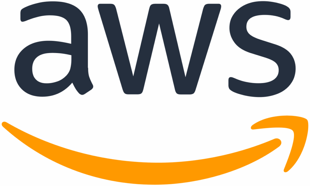 يظهر شعار شعار AWS بالحروف الإنجليزية الصغيرة "AWs" باللون الأسود، تعلو سهماً برتقالياً منحنياً يشبه الابتسامة ويتجه من اليسار إلى اليمين، ويجسد هذا التصميم روح الابتكار في مجالات الدورات الاحترافية والشهادات الاحترافية.