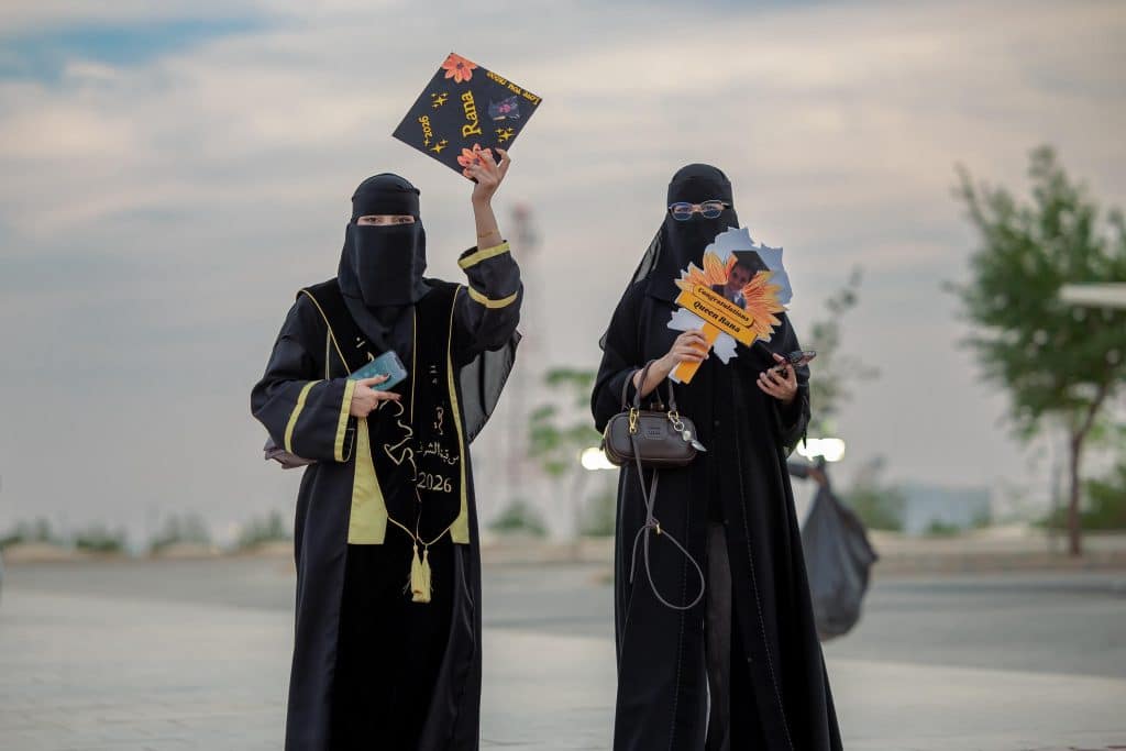 An academic graduation ceremony at Qassim University embodies students' pride in success and Saudi obsession.