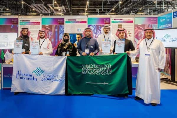 Qassim University Company at the Geneva International Inventions Exhibition with the presence of representatives and the Saudi patron.
