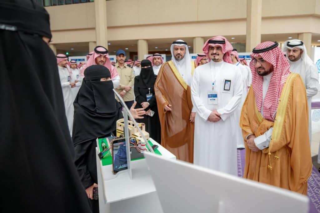 Display of the Quality of Life Engineering project within the Academic Engineering Forum at Qassim University.
