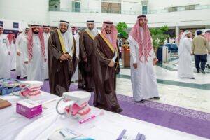 Oral and dental health awareness activities at the Road to University exhibition at Qassim University.